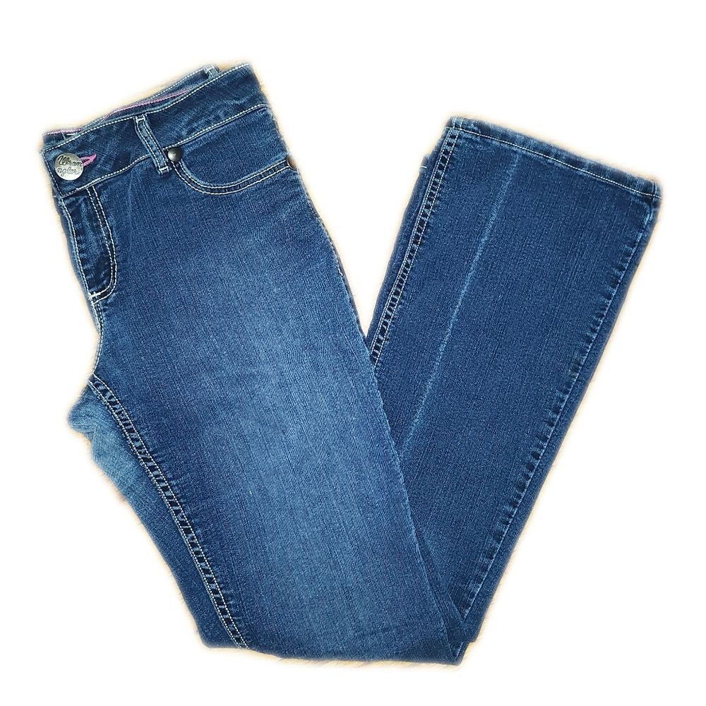 Wrangler Mid Rise Dark Blue Wash Bootcut Jeans, Y2K, 9/10 x 34